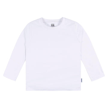 Gerber Baby Toddler 5-Pack Solid Long Sleeve T-Shirts Jersey 160 Gsm, White, 3T