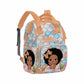 Artsadd Personalized Diaper Bag For Baby Girls, Orange Bow Tie Flower Travel Backpack Custom Multi-Function Mommy Nappy Baby Bag