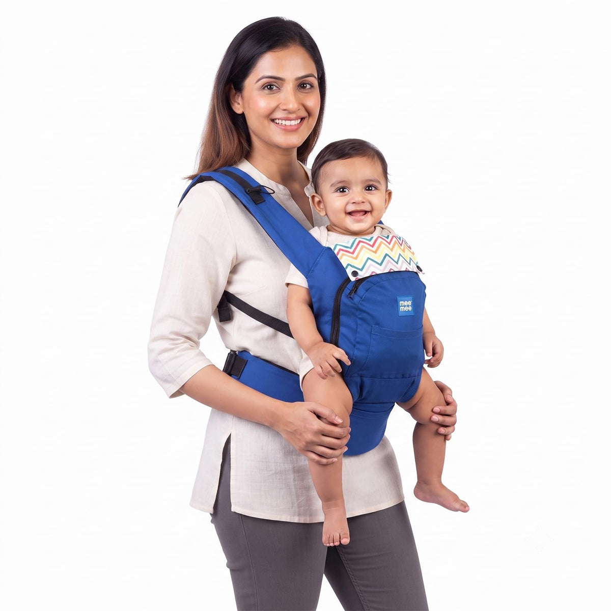 Mee Mee Cuddle Up Baby Carrier with Padded Waistbelt (Navy Blue)