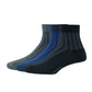 Van Heusen MenS Cotton Quarter Length Socks (Pack Of 3) Anthra Melange,Navy, Black