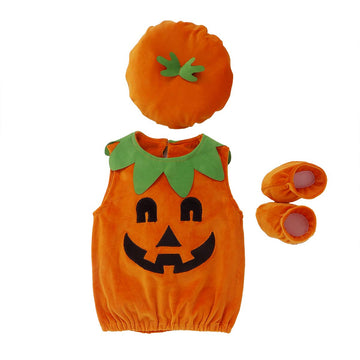 Oneflow Infant Toddler Baby Girl Boy Halloween Pumpkin Costume Cute Hooded Romper Top Leggings Pants Outfit Set (12-18 Months, P
