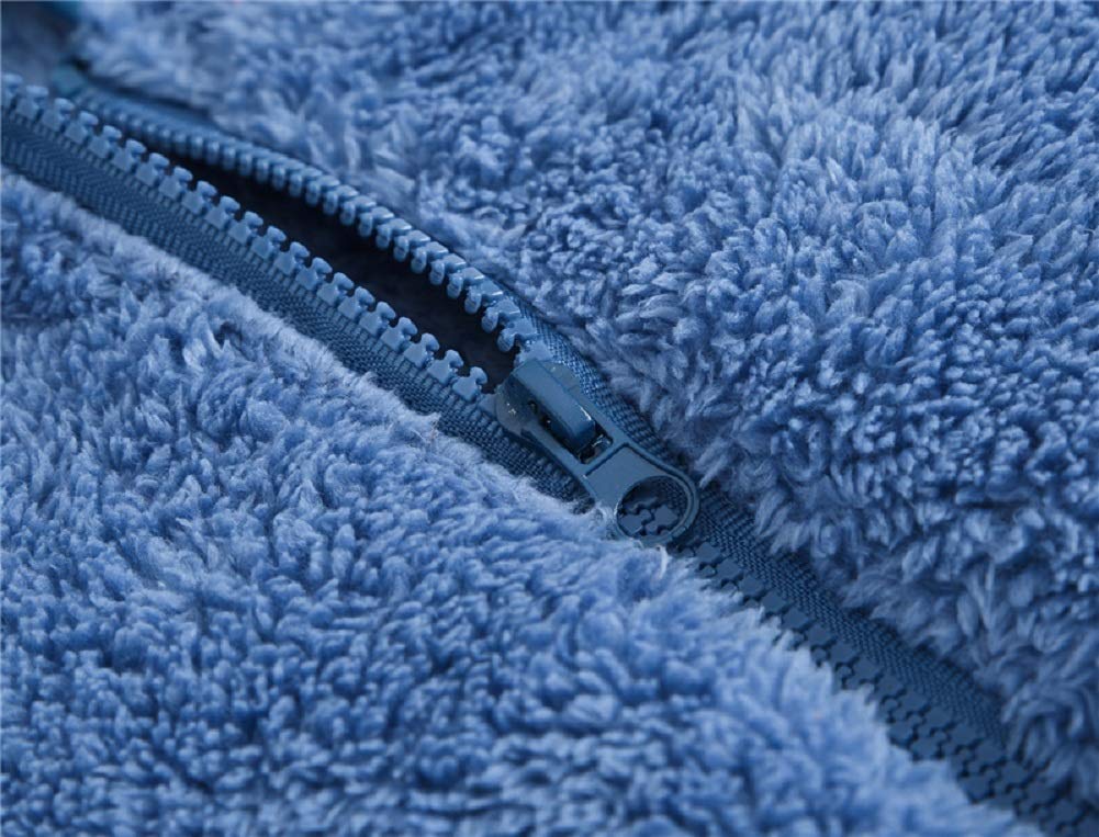 Jeskids Toddler Girls Boys Fleece Hoody Jacket Zip Up Teddy Coat Warm Winter Outwear Blue