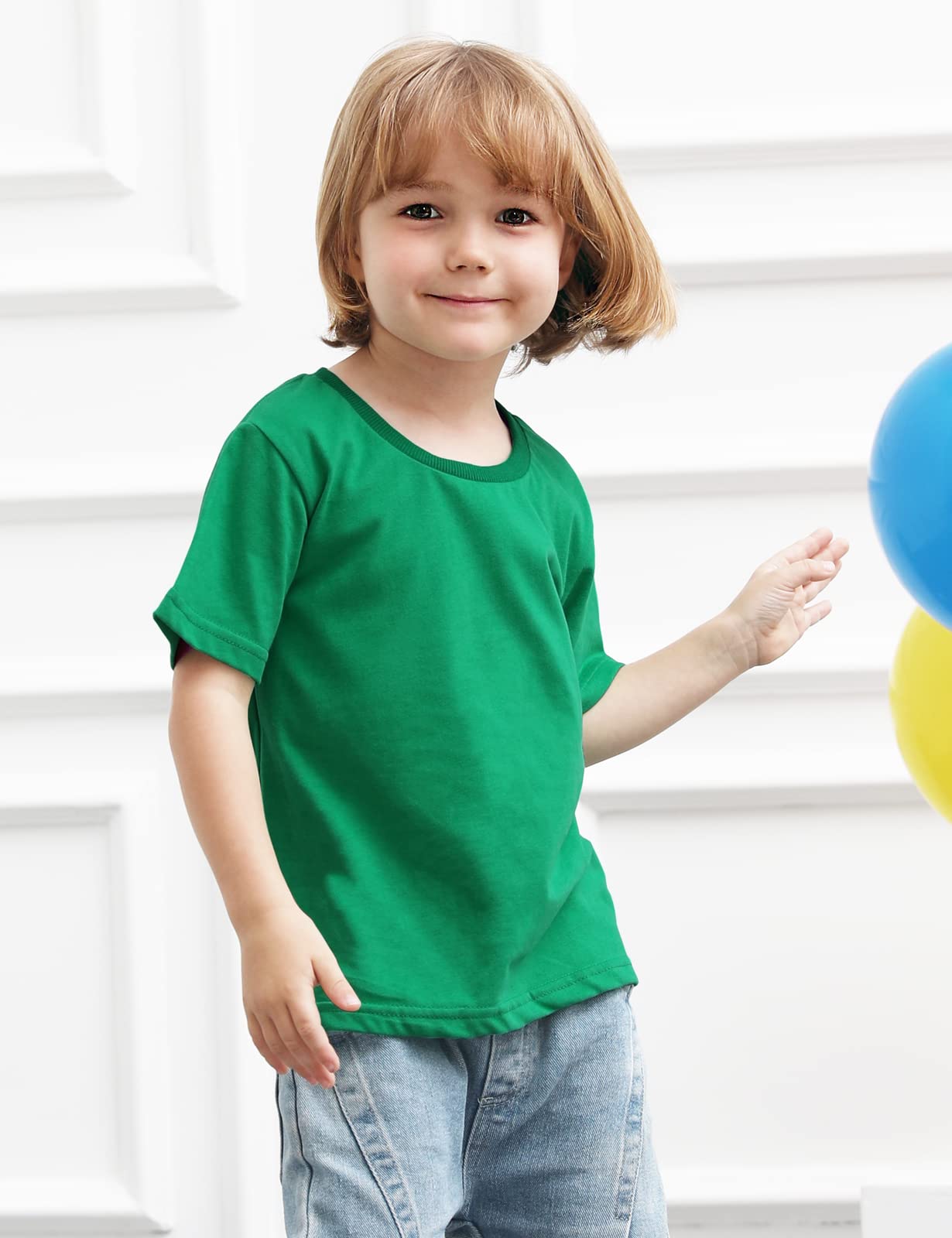 Cosland Toddler Plain Tshirts Baby Boy Shirt 3T, Green