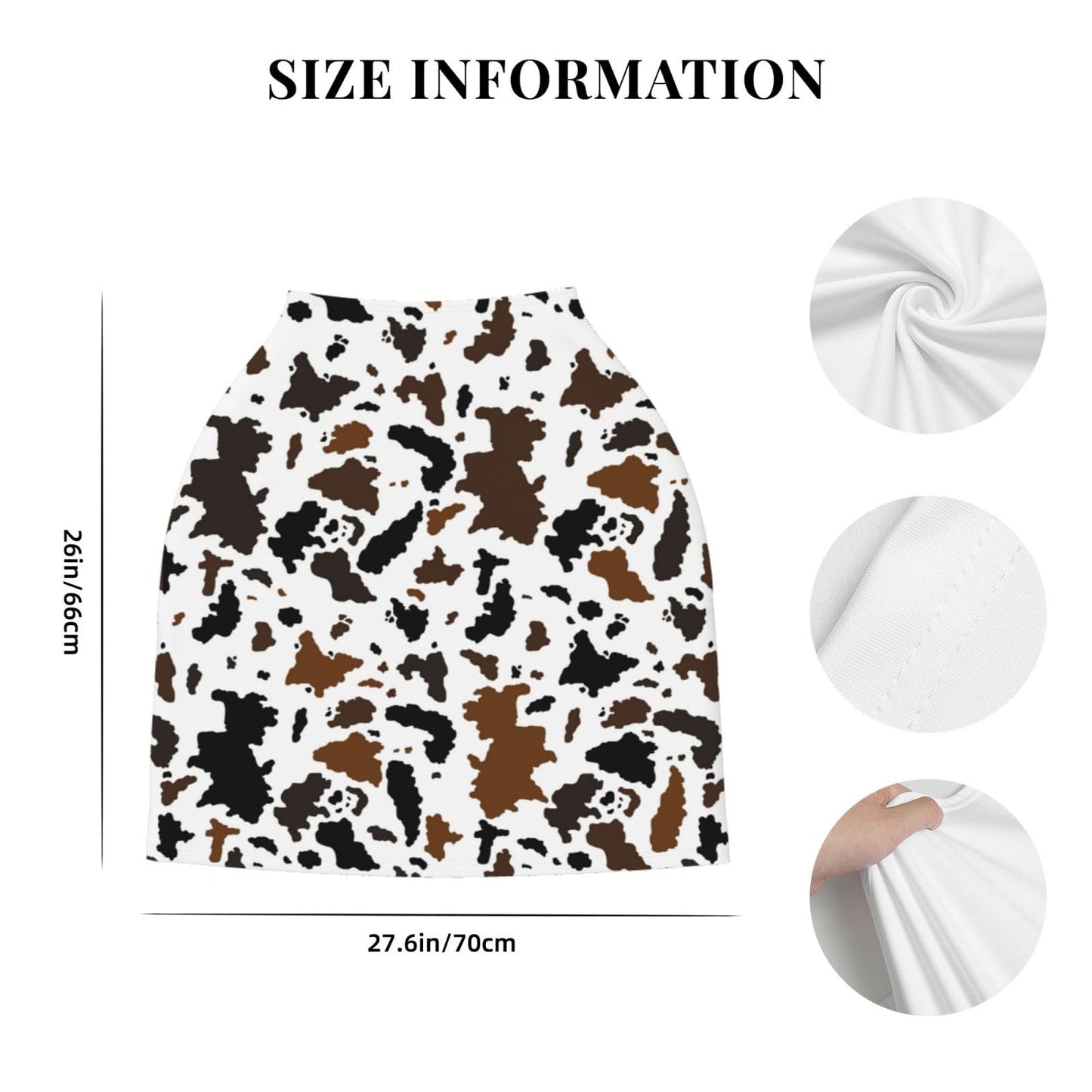 Brown Cow Print Western Baby Stuff Car Seat Covers Multi-Use Car Seat Canopy Carrier Cover, Breathable Breastfeeding Cover Boys