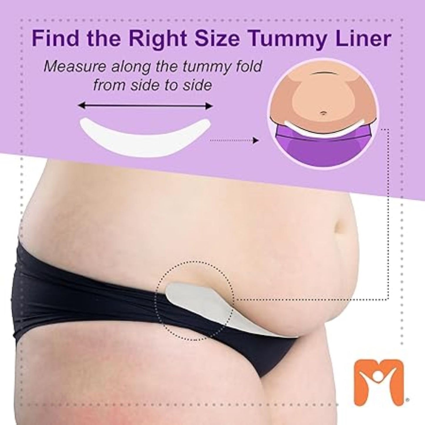 More Of Me To Love Cotton And Viscose Blend Tummy Liner (3-Pack) (Small, White)