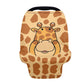 JEOCODY Car Seat Cover for Babies Brown Cow Pattern Elastic Shopping Cart Cover Shopping Cart Cover Infant Carseat Canopy Breath