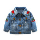 Top And Top Baby Girls Denim Jacket Rose Flower Embroidery Toddler Ripped Denim Coat For Kids (100/18-24 Months), Blue