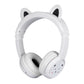 BuddyPhones PlayEars Plus | Cat Ear Foldable Bluetooth Kids Headphones + Microphone, Works Wired or Wireless - SafeAudio Volume-