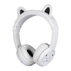 BuddyPhones PlayEars Plus | Cat Ear Foldable Bluetooth Kids Headphones + Microphone, Works Wired or Wireless - SafeAudio Volume-