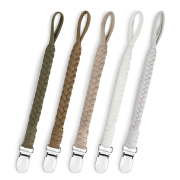 Pacifier Clip For Boys And Girls Binky Holder Pacifier Holder Leash Smoother Clip Handmade Braided Fits All Pacifiers -Modern Un