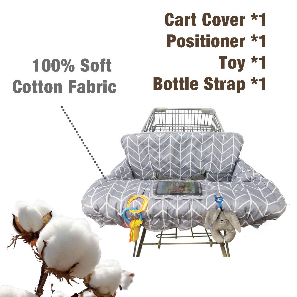 Shopping Cart Covers For Baby, Seat Positioner High Chair Cover, Machine Washable For Infant, Toddler, Boy Or Girl