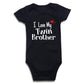 DEFAHN Newborn Twins Baby Boy Girl Bodysuit, 2 Pack Funny Letter Printed Rompers Twin Matching Clothes Outfits (2Pcs I Love My S