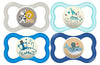 Mam Air Day & Night Baby Pacifier, For Sensitive Skin, Glows In The Dark, 16+ Months, Baby Boy, 4 Count
