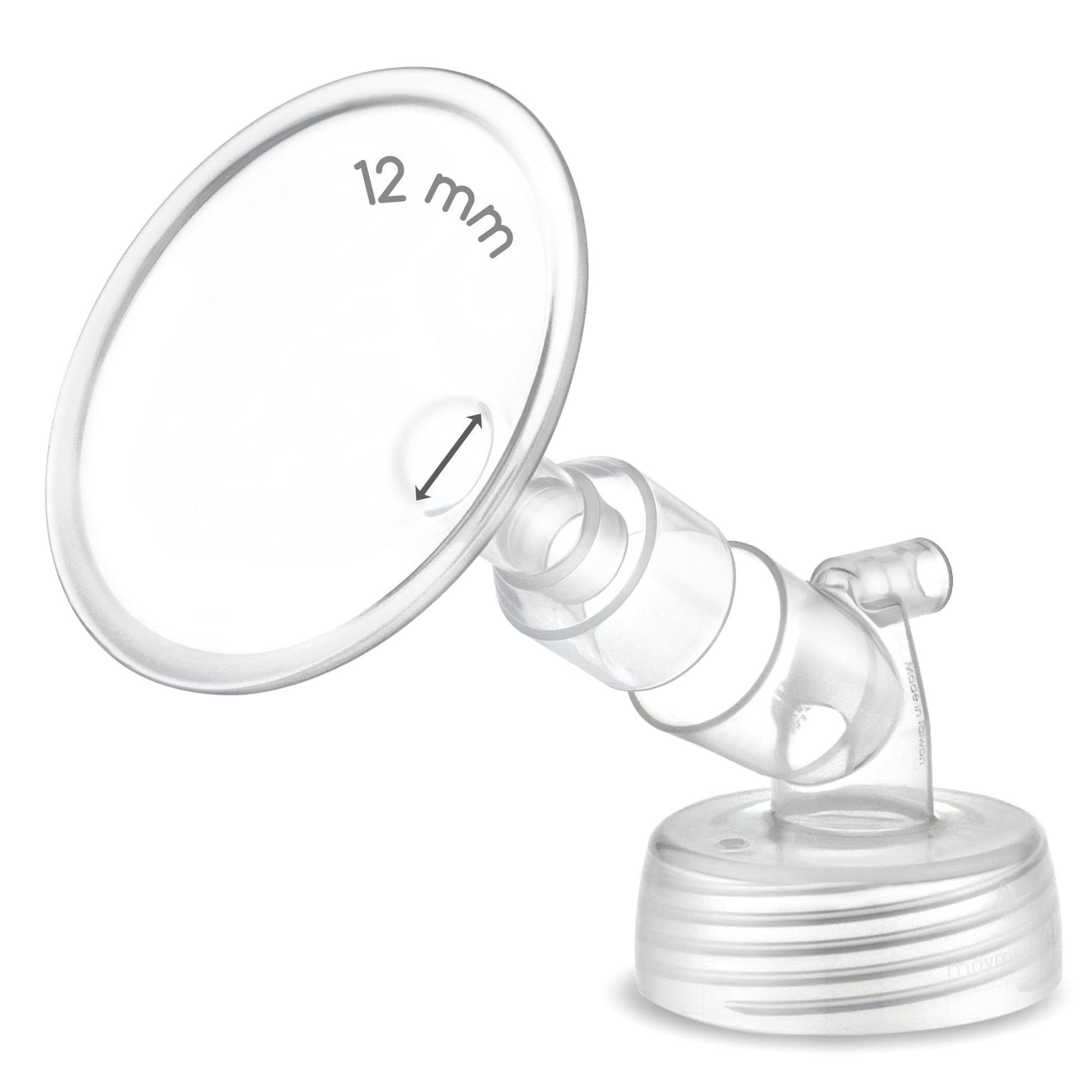 1X 12 Mm Maymom Two-Piece Wide Neck Pump Parts For Spectra S1/S2 Pumps; Incl Wide Mouth Flanges; Not Original Spectra Flange