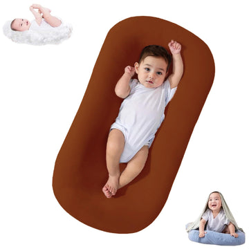 DAOLUAN Baby Lounger Bionic Organic Lounger Soft Breathable Baby Nest for Newborn Infant Babies 0-18 Months (Brown, OneSize)