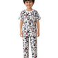 ANTHRILO Summer Panda Short Sleeve Pyjama Set  White