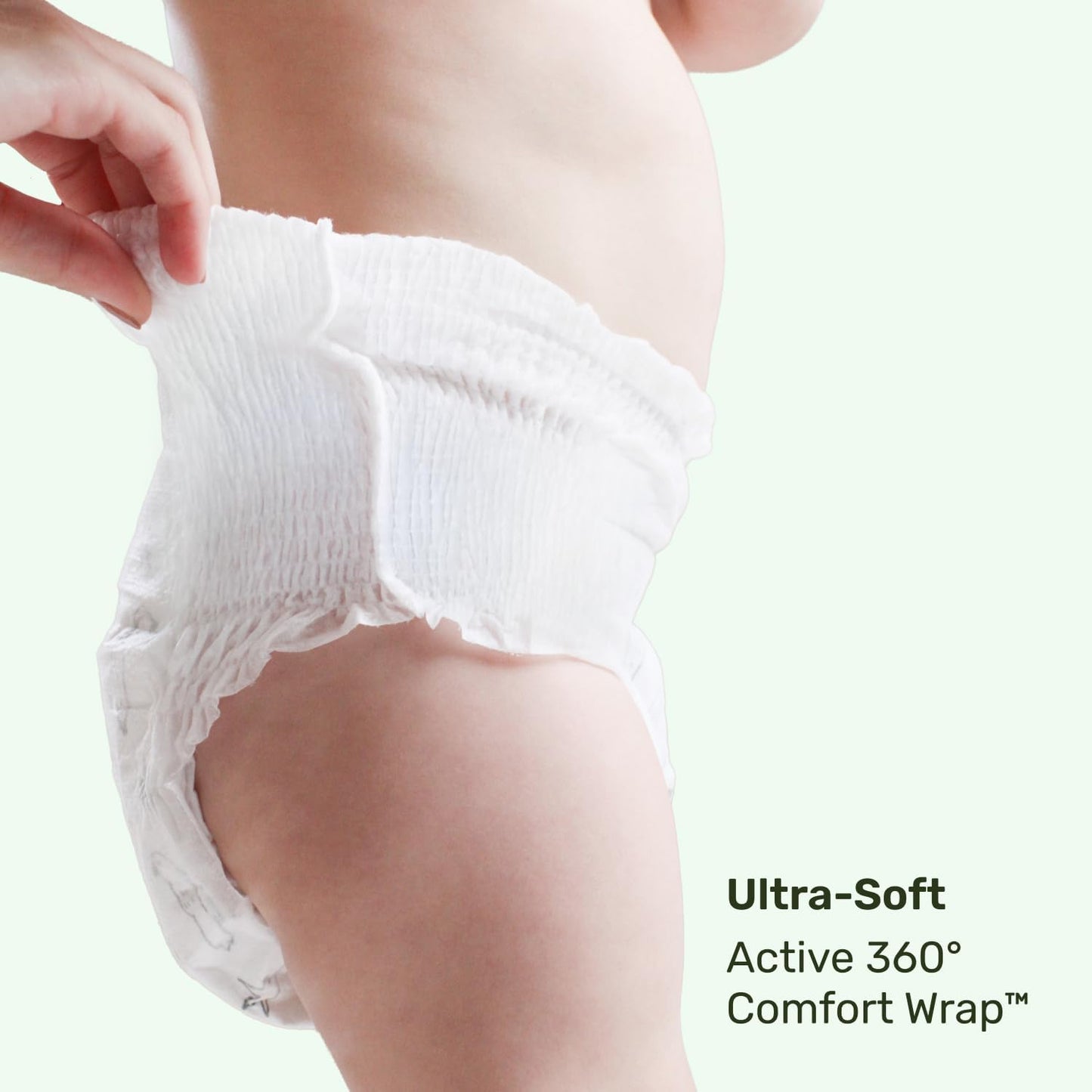 Parasol Clear+Dry Natural Disposable Diaper Pants, Size 4 (2T-3T), 48 Count | RashShield Protection and Active 360 Comfort Wrap, Hypoallergenic Training Diapers