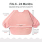 Zoosa Baby Long Sleeve Waterproof Bibs For Baby Boy Girl,Baby Led Weaning Smock Outfit For Toddler 6 Months-2 Years,Machine Wash