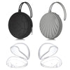 Smlpuame 4 Pack Pacifier Holder Case Set,2 Silicone Portable Pacifier Cover Pouch Bag For Diaper Bags Baby Carriage With 2 Trans