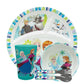 Zak Designs Disney Frozen Movie Kids Dinnerware Set Includes Divided Plate, Bowl, Tumbler and Utensil Tableware, Made of Durable
