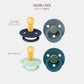 Bibs Pacifiers - Colour 4 Pack | Round Nipple Baby Pacifier | Bpa Free Natural Rubber Latex Soother | Made In Denmark | Size 6-1