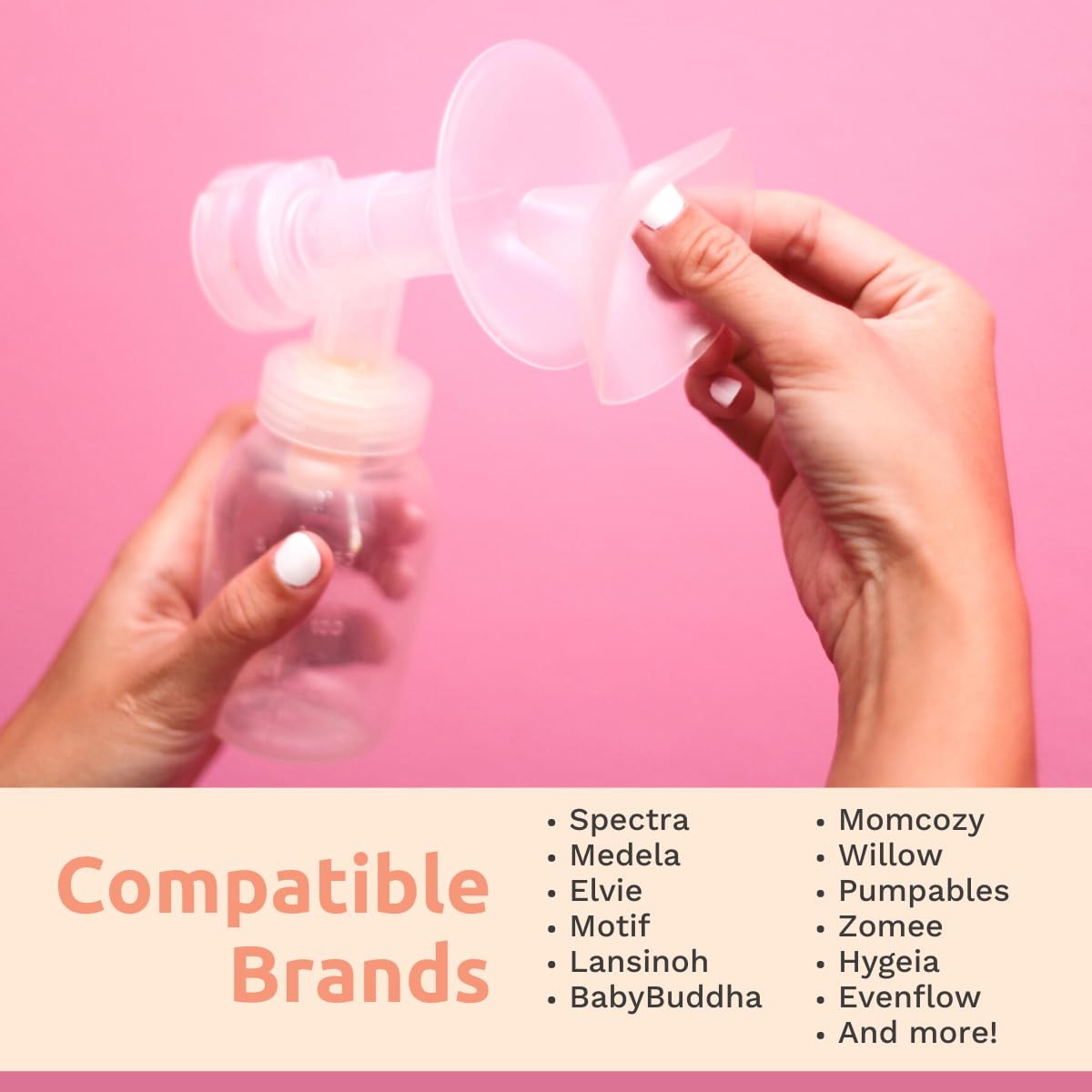 Beaugen Breast Pump Cushion - Soft Stretchy Clear Plastic Insert For Flange Comfort, Fit - Breastfeeding Essential - Bpa Free, F