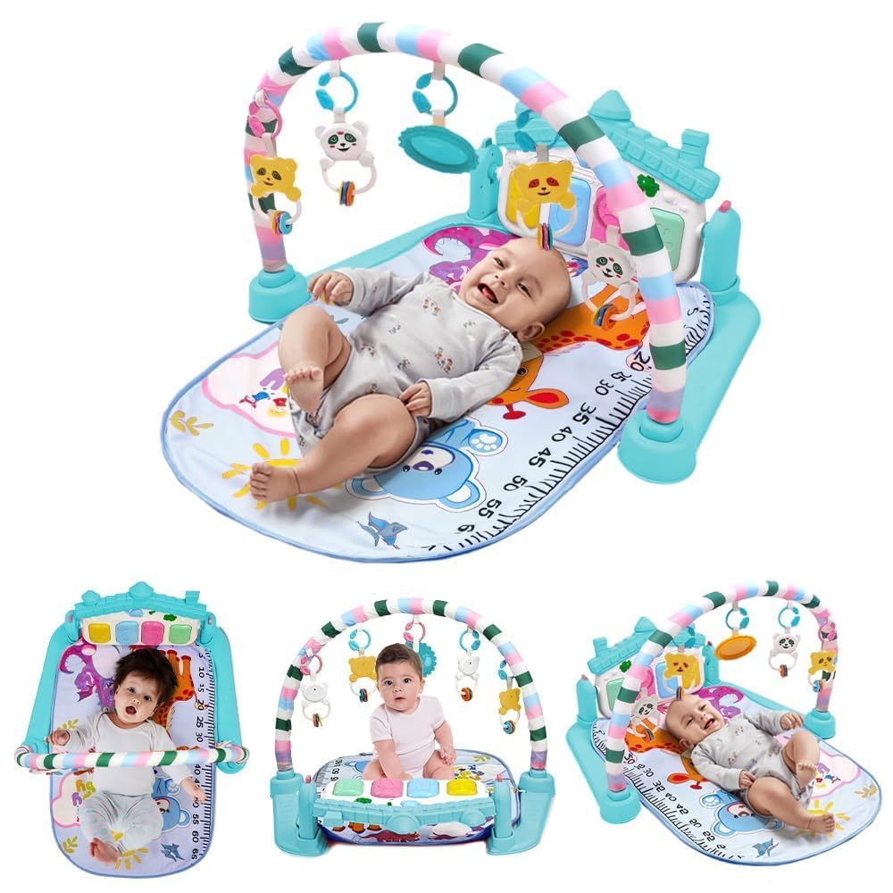 Uonibaby By Staranddaisy Baby Play Gym Mat, Kick & Play Gym Mat With Piano For Baby, Infants & Toddler Gym, Hanging Rattles Toys