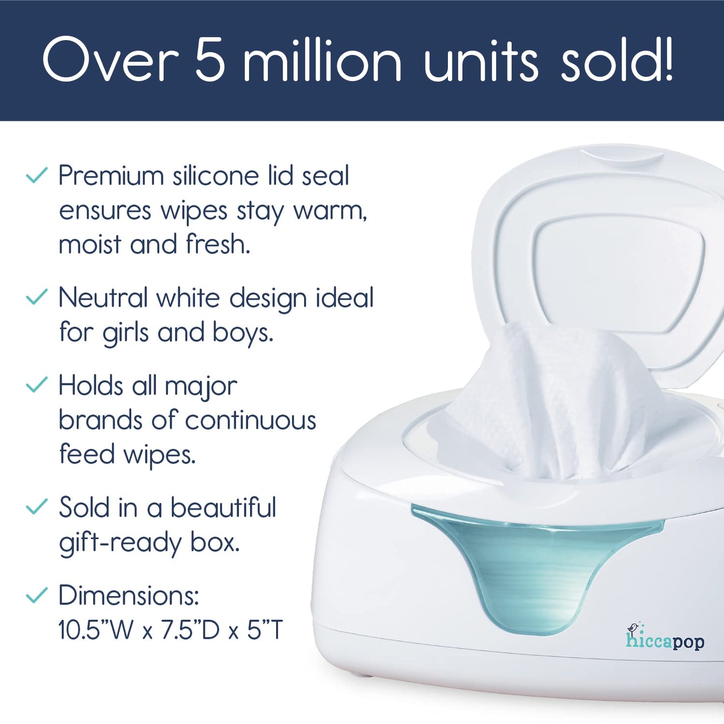 Hiccapop Baby Wipe Warmer And Baby Wet Wipes Dispenser | Baby Wipes Warmer For Babies | Diaper Wipe Warmer With Changing Light
