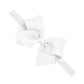 Wee Ones Girls' Classic Grosgrain Hair Bow on a Matching Baby Hair Band, For All Hair Types, Small Bow, 0-6 Months, White