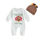 Twopumpkin Thanksgiving Baby Boy Girl Outfit Turkey Romper Onesie Long Sleeve Jumpsuit My First Thanksgiving Clothes (Dad Mom Li