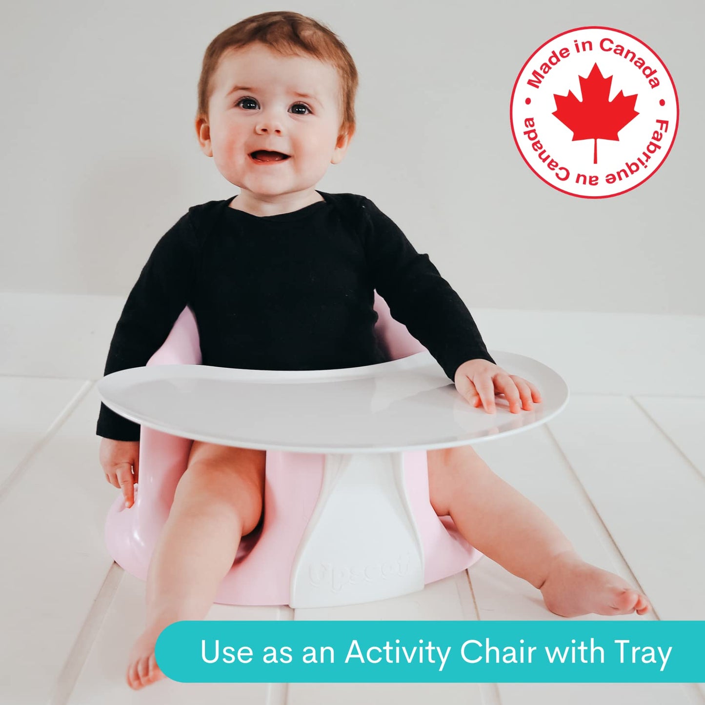 Upseat - The Original Ergonomic Baby Floor & Booster Seat with Tray, Developed with Physical Therapists for Upright Posture & He