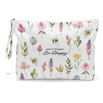 Fokongna Wet Bag Wet Dry Bag Wet Bag For Swimsuit Beach Bag, Dont worry Be Happy Travel Makeup Bag Toiletry Bag Diaper Bag Wate