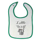 Toddler & Baby Bibs Burp Cloths Woodland Little Wolf Funny Humor Cotton Baby Items For Baby Girl & Boy White Green Design Only