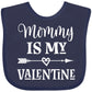 Inktastic Mommy Is My Valentine Boys Baby Bib Navy Blue 2Ec01