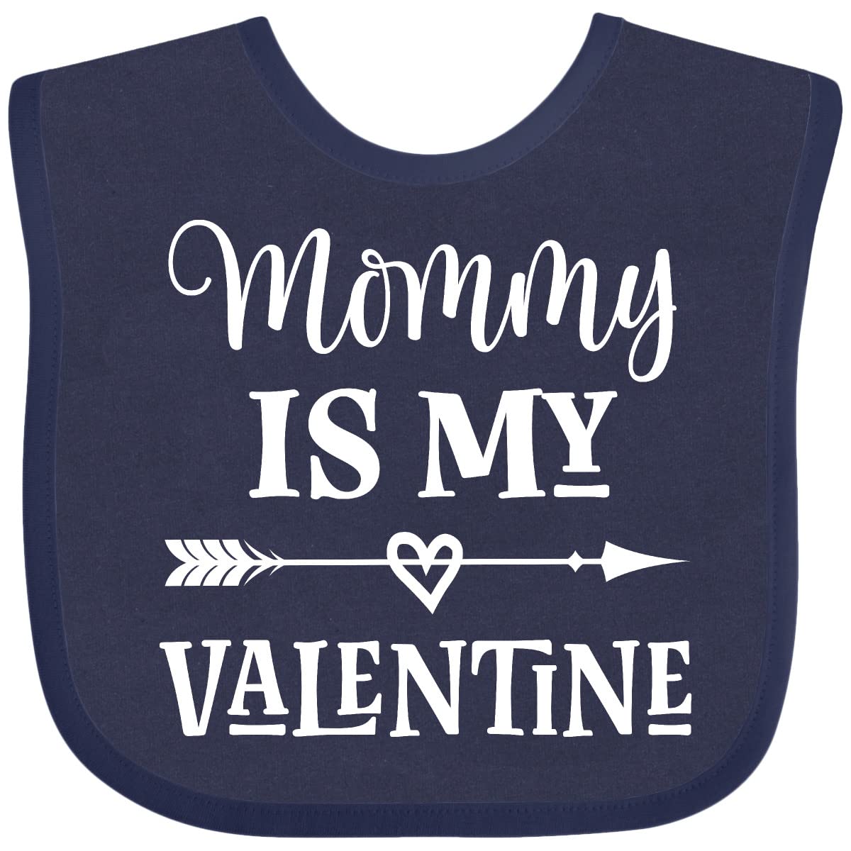 Inktastic Mommy Is My Valentine Boys Baby Bib Navy Blue 2Ec01
