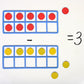 LEARNING ADVANTAGE Giant Magnetic Foam Ten Frames - In Home Learning Manipulative for Early Math - 2 Frames with 20 Disks - Teac