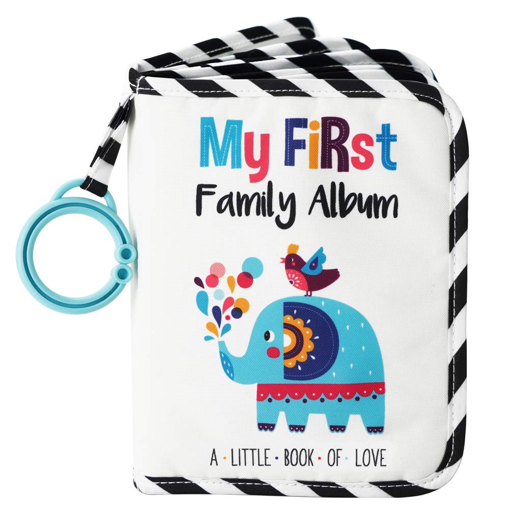 Urban Kiddy Baby'S My First Family Album | Soft Photo Cloth Book Gift Set For Newborn Toddler & Kids (Elephant)