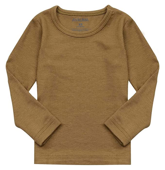 Avauma Baby Boys Girls Pajama Set Kids Toddler Snug Fit Ribbed Sleepwear Pjs For Daily Life Style (Xl/Olive(L))