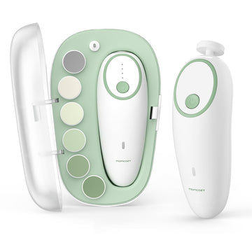 Momcozy Baby Nail File Electric, Gentle Baby Nail Trimmer Electric Rechargable, Baby Nail Clipper Electric, 7 Grinding Head Repl