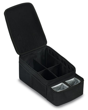 Britax Car Seat Organizer Caddy With Insulated Cup Holders | Crash Tested + 8 Mesh Pockets + Removable Center Dividers + Zipper