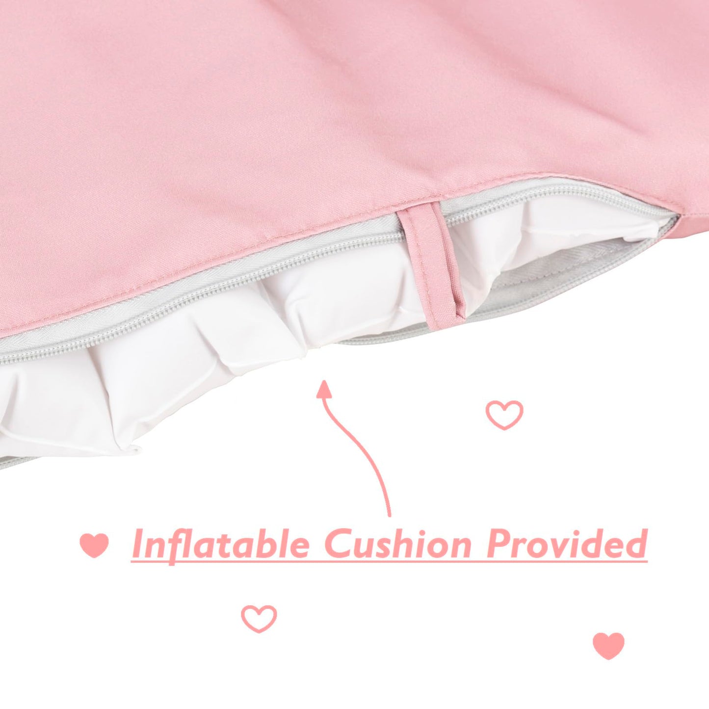 Dadouman Inflatable Supporting Cushion For Ikea High Chair, Baby High Chair Cover With Inflatable Cushion Insert (Coral)