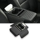 Car Armrest Cushion Console Organizer With Cup Holder, Tissue Box Slot, Phone Storage Pocket, Pu Leather Center Console Pad With
