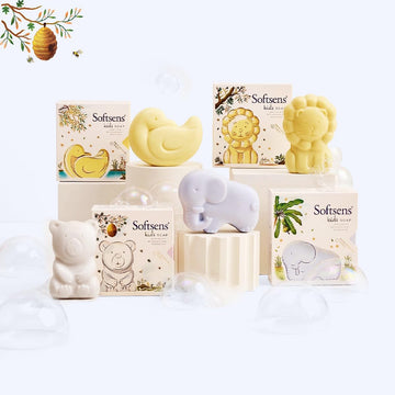 Softsens Assorted Pack Of 4 Kids Soap | Gentle & Nourishing With Shea Butter & Milk Cream | Dermatologist Tested And Approved (7