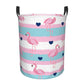 Pevtufa Flamingo1 Foldable Laundry Basket Organizer,Fabric Clothes Toy Storage Basket Nursery Hamper Storage Bin For Household B