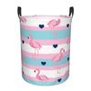 Pevtufa Flamingo1 Foldable Laundry Basket Organizer,Fabric Clothes Toy Storage Basket Nursery Hamper Storage Bin For Household B