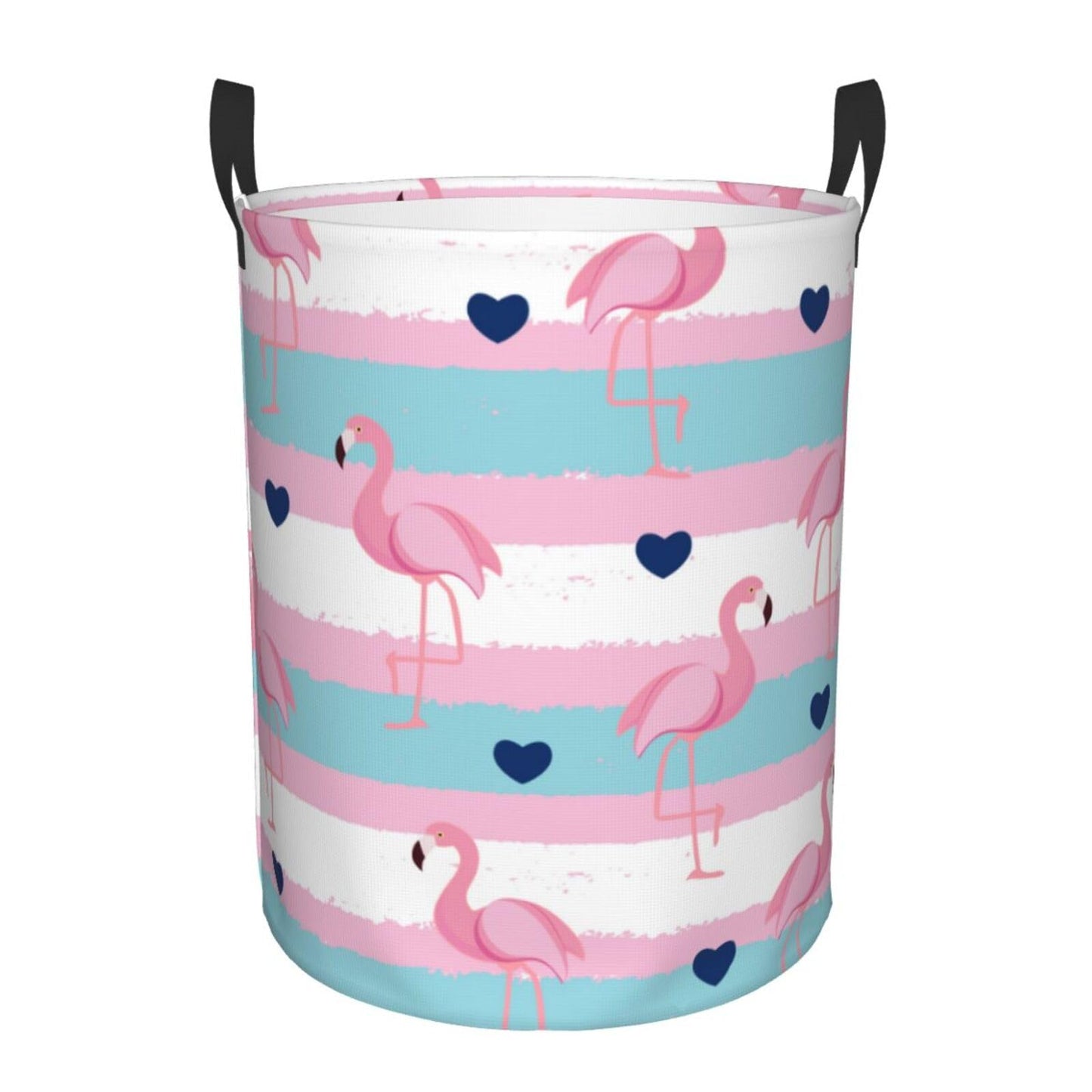 Pevtufa Flamingo1 Foldable Laundry Basket Organizer,Fabric Clothes Toy Storage Basket Nursery Hamper Storage Bin For Household B