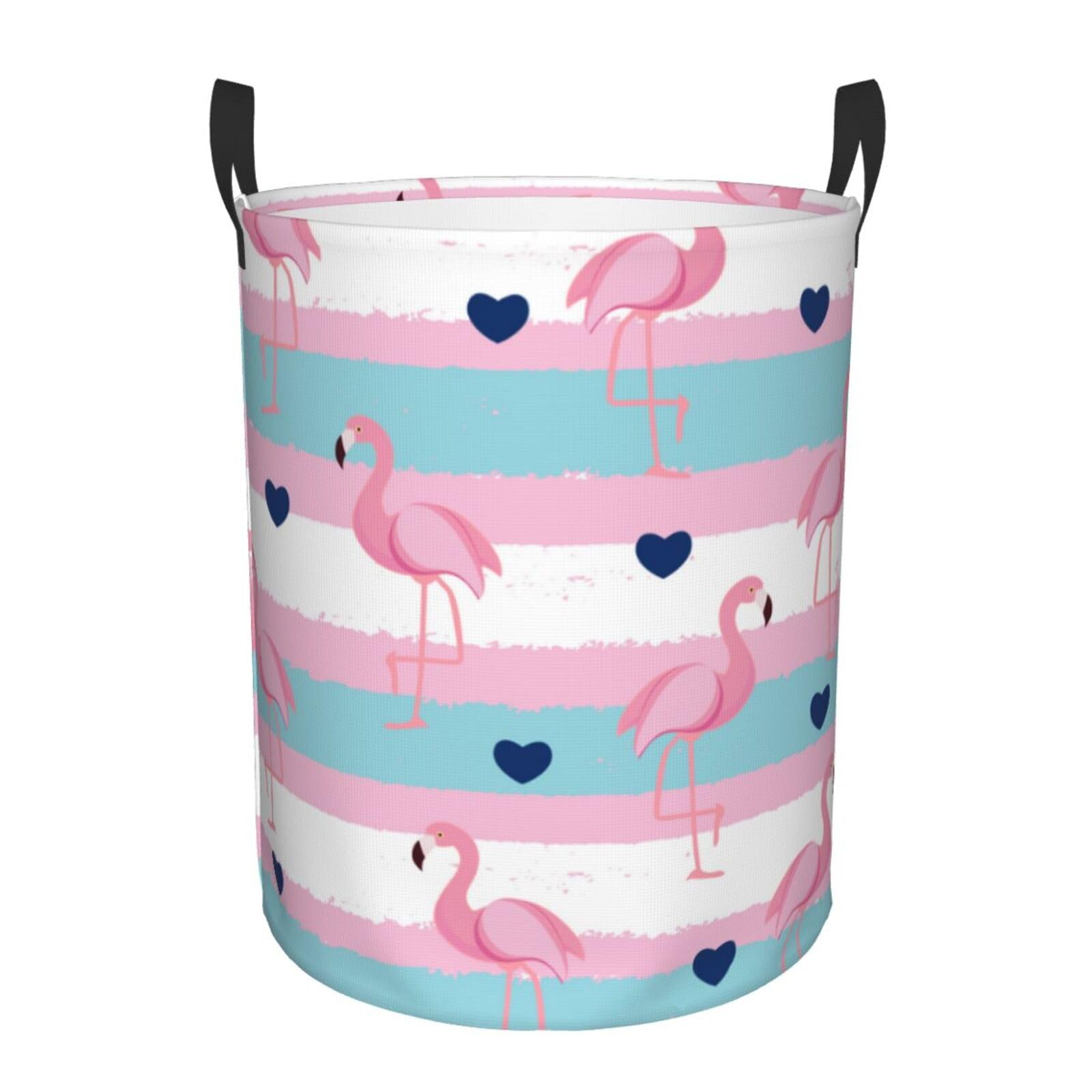 Pevtufa Flamingo1 Foldable Laundry Basket Organizer,Fabric Clothes Toy Storage Basket Nursery Hamper Storage Bin For Household B