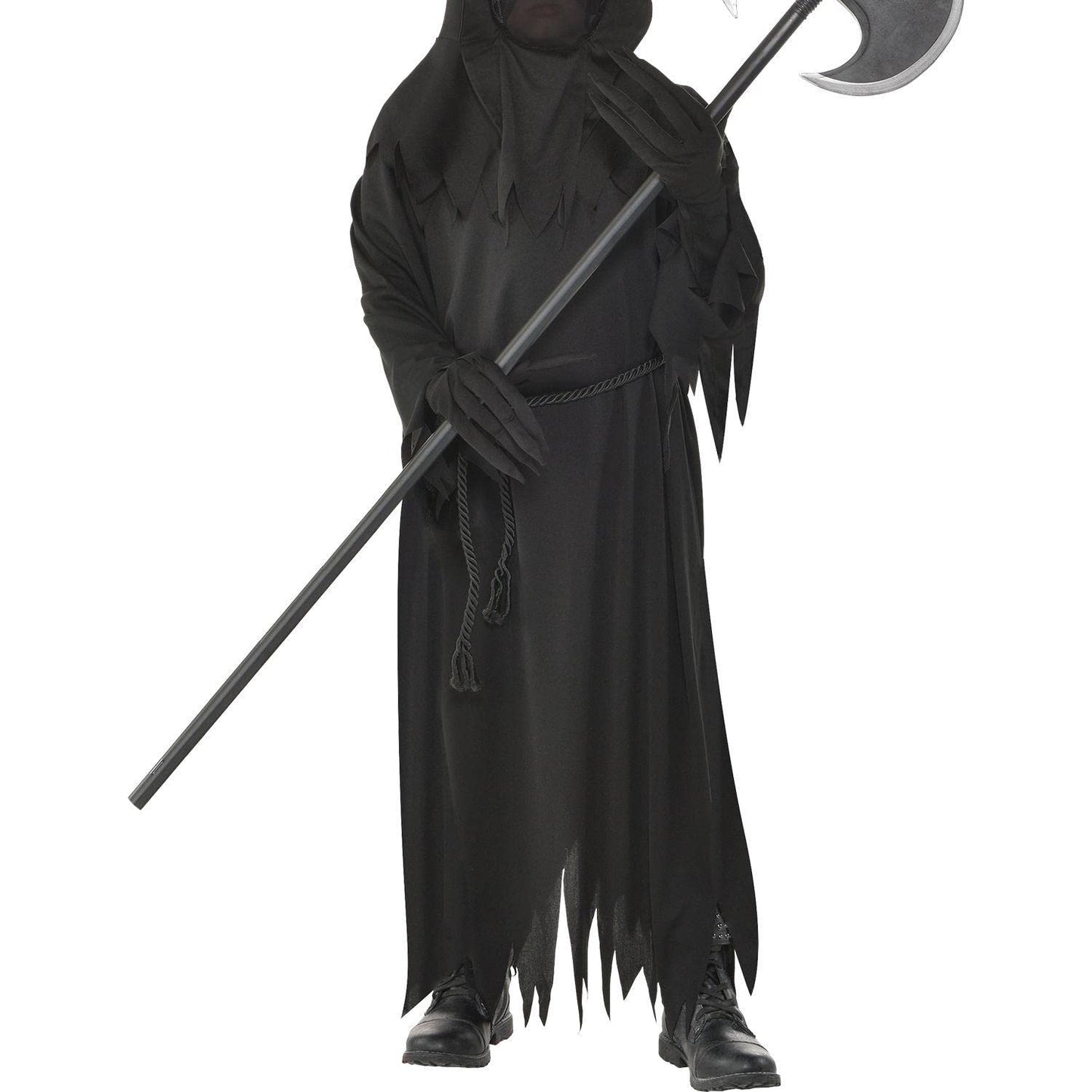 Amscan Light Up Glaring Grim Reaper Halloween Costume For Boys, Medium (8-10), Includes Robe, Mask, Belt, Gloves