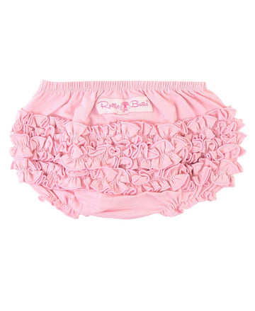 Rufflebutts Baby/Toddler Girls Baby Pink Knit Ruffle Nappy Cover - 2T/3T