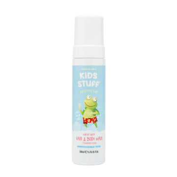 Kids Stuff Blue Wacky Whip Foaming Hair & Body Wash with Strawberry Swirl Fragrance - Dermatologically Tested Kids Hair & Body W